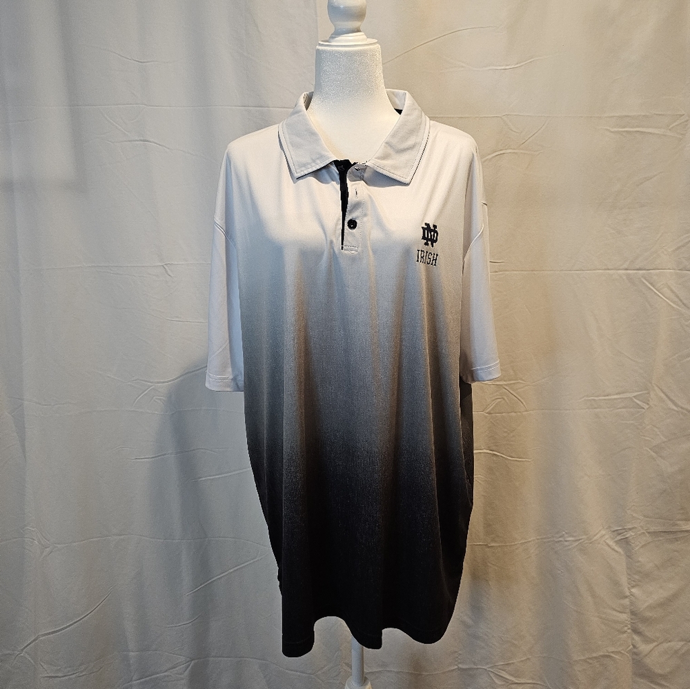 Colosseum Gradient Navy and White‎ Men's Polo Shirt Size 3XL